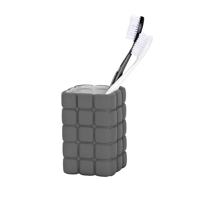 جا مسواکی سرامیکی Cube Grey