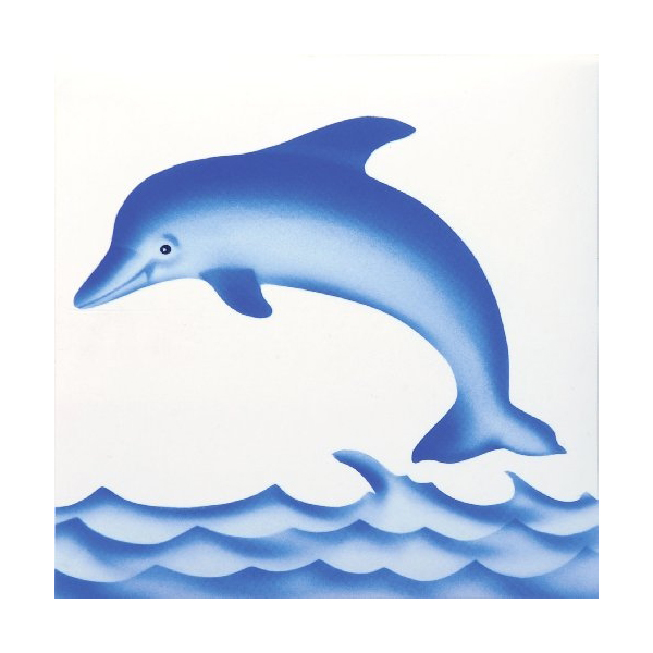 بر چسب کاشی دلفین