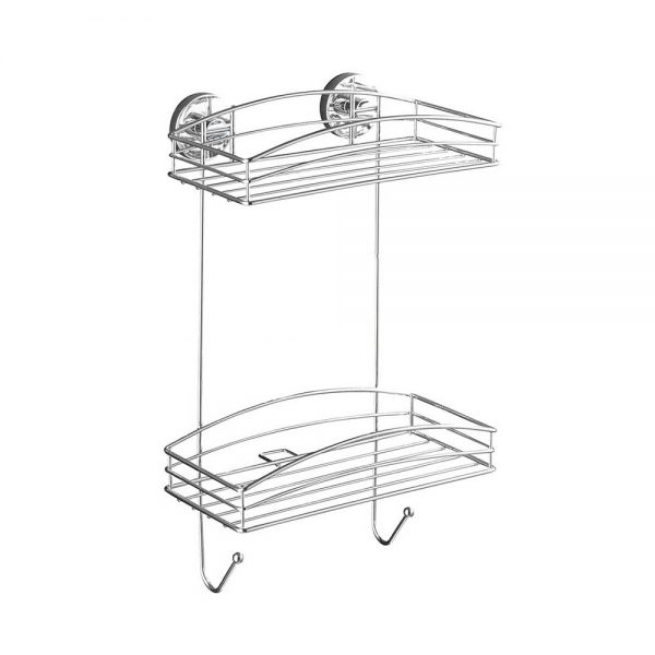 قفسه وسایل حمام VacuumLoc 2Tier wall rack