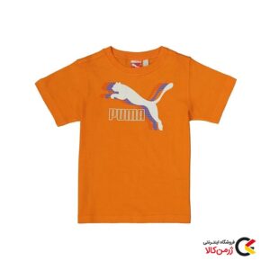 تیشرت نارنجی دخترانه